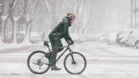 Bicycle on the snow