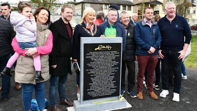 <p>A garden of remembrance and reflection dedicated to two heroic Cumann na mBan members was unveiled at Clashduv Park in Togher by the Lord Mayor of Cork, Cllr Deirdre Forde. Picture: Eddie McMahon</p>