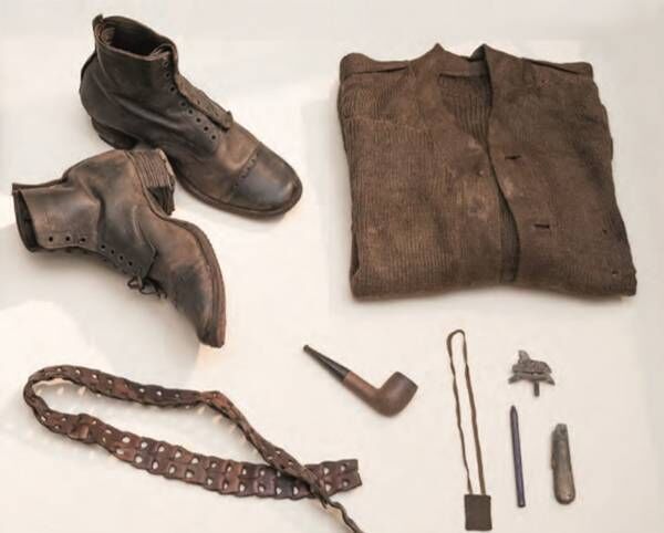 Suspected of being a British spy, Thomas Kirby was executed by the IRA during the War of Independence. His body was recovered from a hillside grave in 1990 and his personal effects, including a cardigan, boots, a belt, pipe, and pencil are now on display in the Tipperary County Museum. Picture: OPW Suspected of being a British spy, Thomas Kirby was executed by the IRA during the War of Independence. His body was recovered from a hillside grave in 1990 and his personal effects, including a cardigan, boots, a belt, pipe, and pencil are now on display in the Tipperary County Museum. Picture: OPW