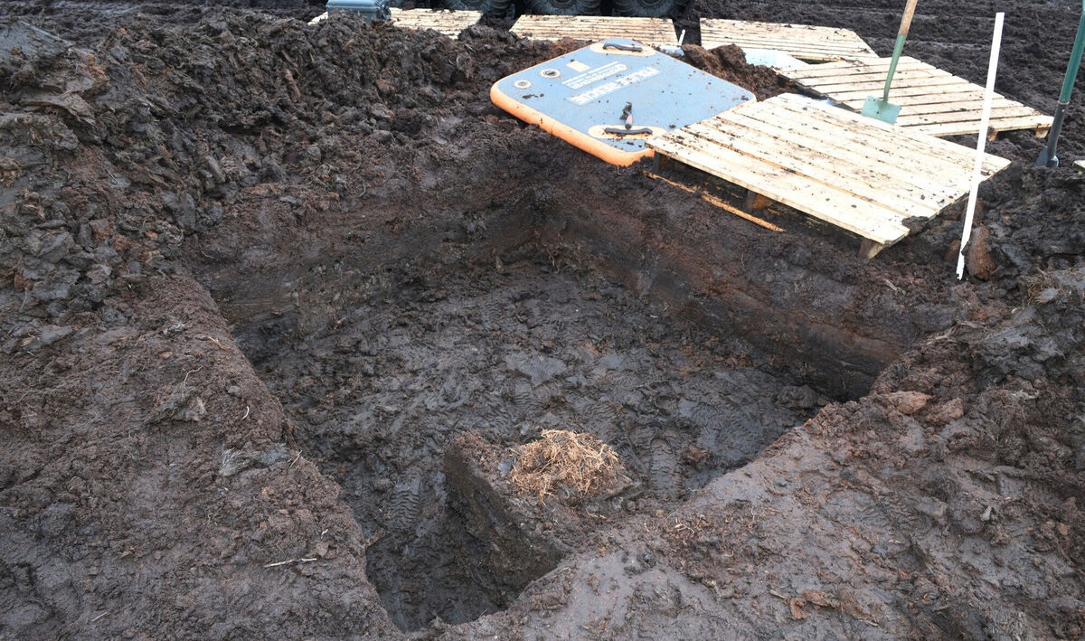 The site in Bellaghy where human remains were found in bogland last October. The site in Bellaghy where human remains were found in bogland last October.