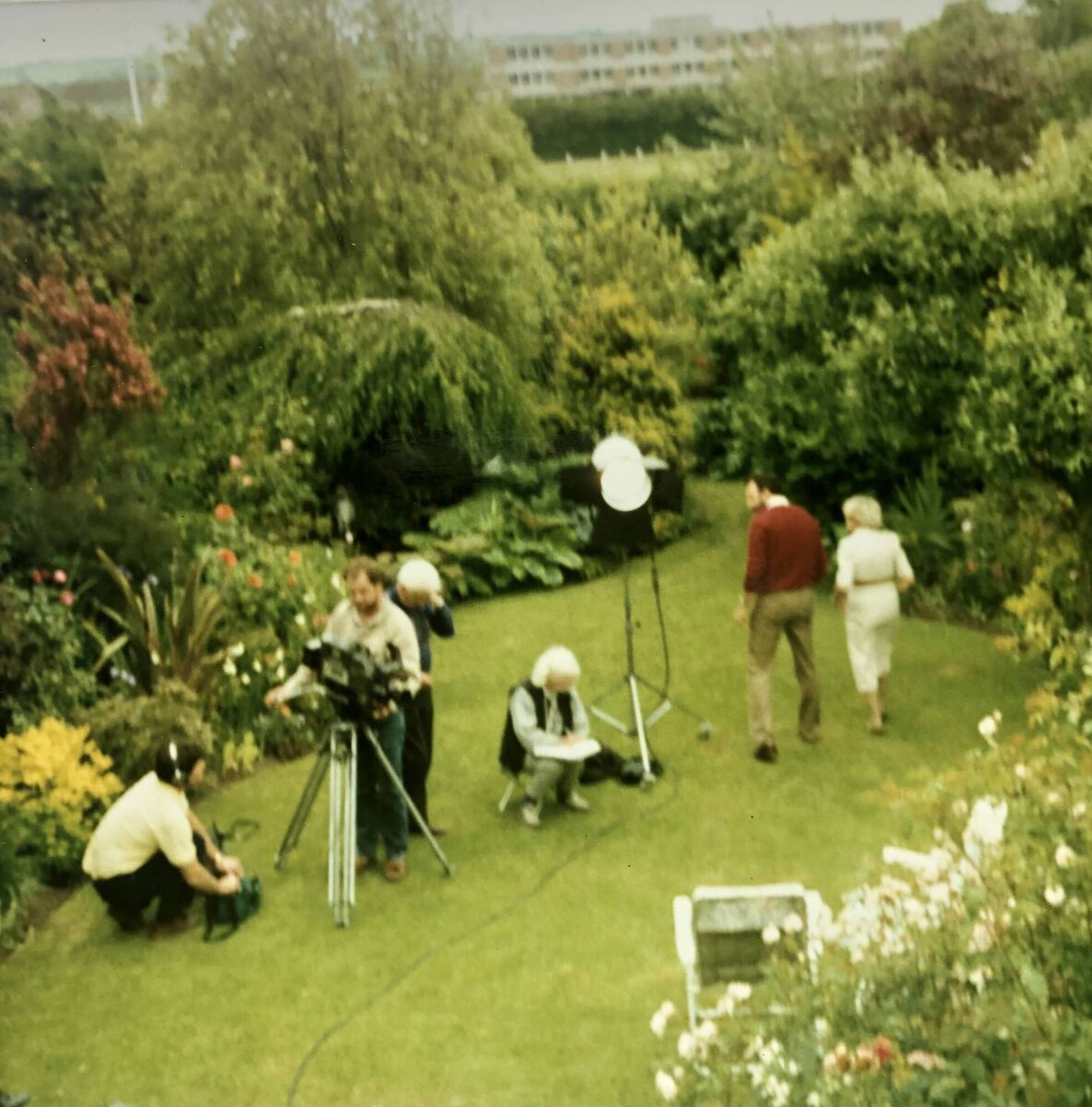 An RTE crew with gardening expert Gerry Daly at Aileen Kennedy's garden in Cork. An RTE crew with gardening expert Gerry Daly at Aileen Kennedy's garden in Cork.