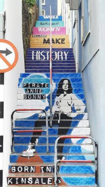 Stoney Steps tribute to the pirate Anne Bonny in Kinsale. Stoney Steps tribute to the pirate Anne Bonny in Kinsale.