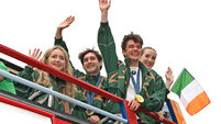 Olympic rowing heroes O'Donovan and McCarthy celebrate success at Skibbereen homecoming