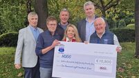 Dublin journalists golf society make presentation to suicide charity HUGG