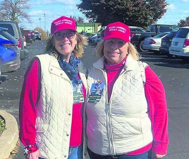 Bella Morrison and Patti Stover. Ms Stover tells Mick Clifford: ‘[Trump] knows what to do and how to do it. He was a businessman and he makes things happen by his actions.’