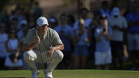 Rory McIlroy shares lead with Rasmus Højgaard and Antoine Rozner ahead of final day in Dubai