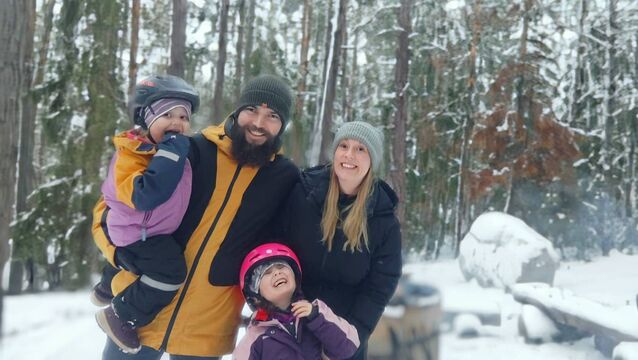 <p>(Left to right) Emilia, Florentin, Linnaea and Maj Britt Gleeson. 'We wanted a change from Ireland and we wanted to see how we’d get on.'</p>