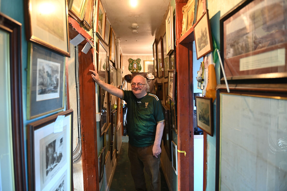Noel Scannell in the hallway of his home in Kilworth, Co Cork, with items related to Michael Collin. Picture: Larry Cummins Noel Scannell in the hallway of his home in Kilworth, Co Cork, with items related to Michael Collin. Picture: Larry Cummins