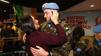 Irish Defence Forces homecoming at Dublin Airport