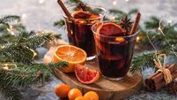Hot mulled wine with spices for Christmas
