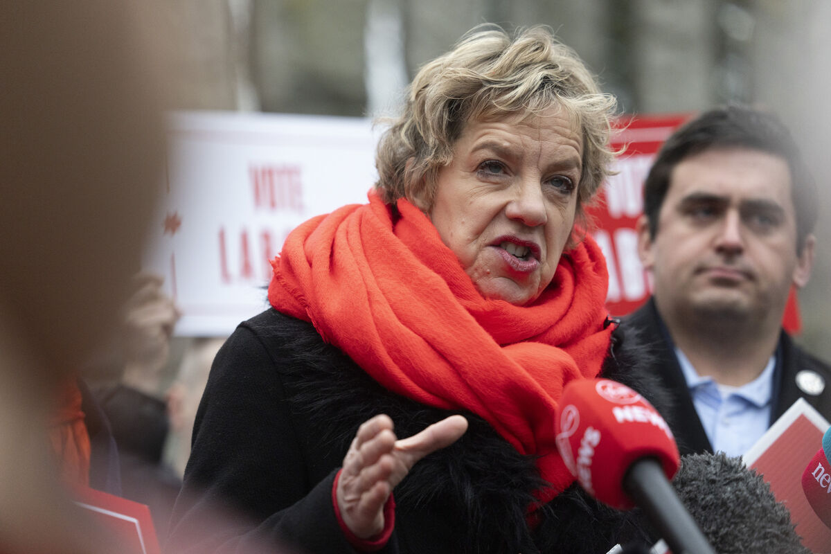Ivana Bacik with her party, outside the Wolftone statue, Dublin speaking to the media. Picture: Sam Boal/Collin Photos Ivana Bacik with her party, outside the Wolftone statue, Dublin speaking to the media. Picture: Sam Boal/Collin Photos