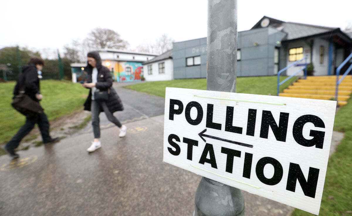 People going into vote in the 2024 General Election at the polling station in Delgany National School, County Wicklow. Picture: Sasko Lazarov RollingNews.ie People going into vote in the 2024 General Election at the polling station in Delgany National School, County Wicklow. Picture: Sasko Lazarov RollingNews.ie