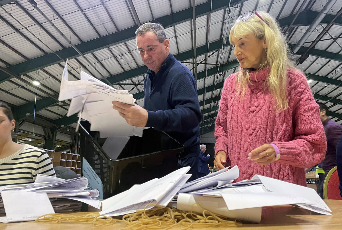 Count staff open the ballot boxes and release the votes to be counted at the RDS Count Centre as the resulrs of the general election will start to be counted today. Count staff open the ballot boxes and release the votes to be counted at the RDS Count Centre as the resulrs of the general election will start to be counted today.