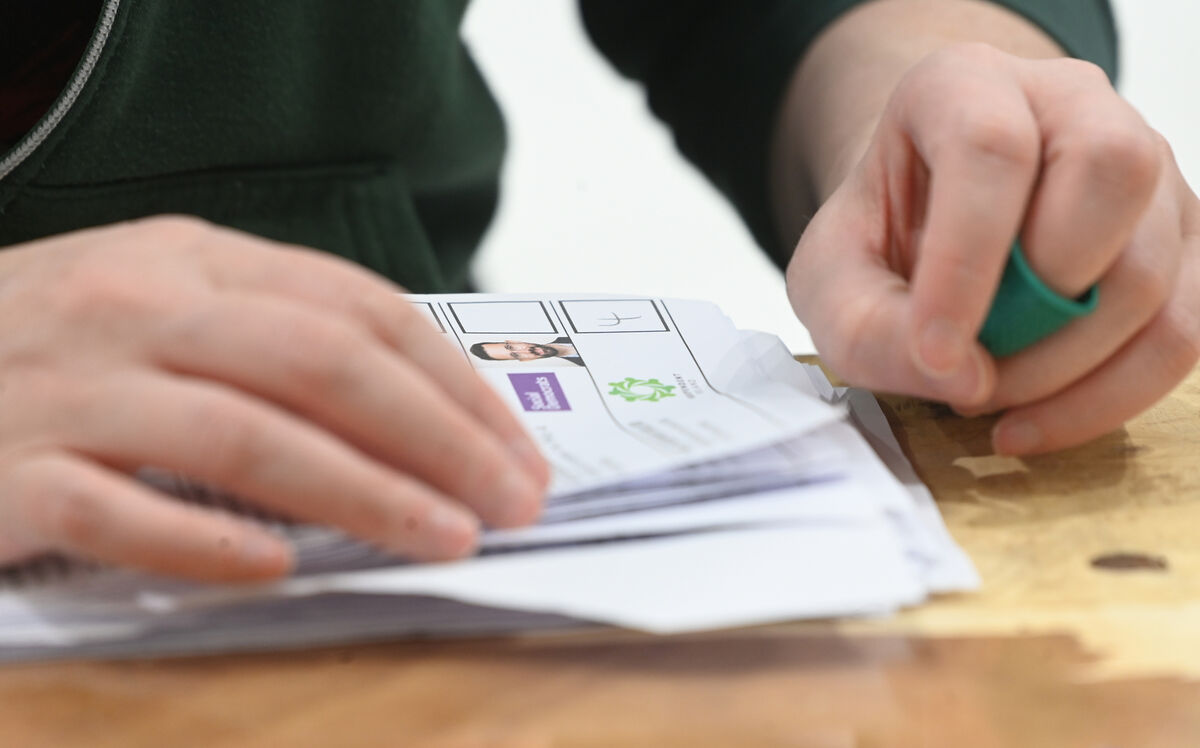Counting at the counting of the ballots for general election 2024 at Nemo Rangers, Cork. Picture: Larry Cummins Counting at the counting of the ballots for general election 2024 at Nemo Rangers, Cork. Picture: Larry Cummins