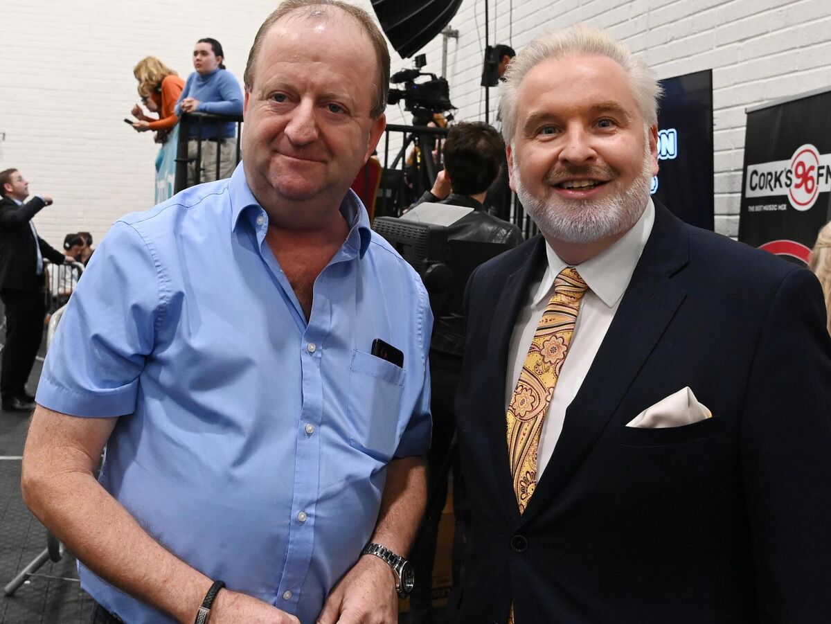Independent Ireland candidates Michael Collins (Cork South West) and Ken O'Flynn (Cork North) at the count centre in Mallow GAA. Picture: Eddie O'Hare Independent Ireland candidates Michael Collins (Cork South West) and Ken O'Flynn (Cork North) at the count centre in Mallow GAA. Picture: Eddie O'Hare
