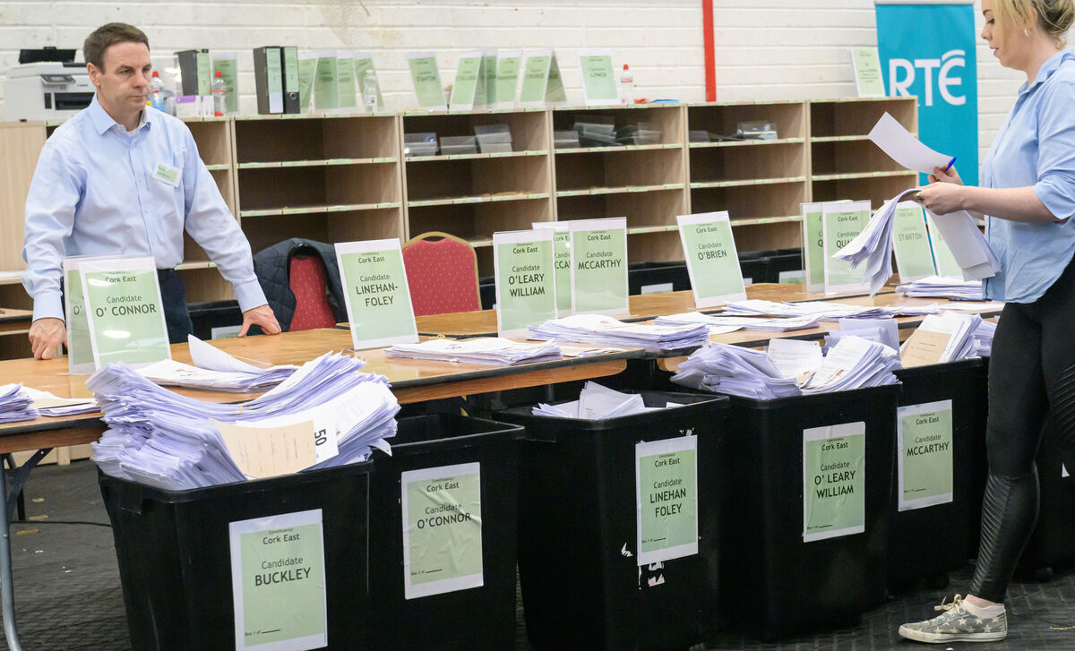 Count eight has started for Cork East at the Mallow Count Centre in the GAA Complex, Mallow, Co Cork. Picture: Dan Linehan Count eight has started for Cork East at the Mallow Count Centre in the GAA Complex, Mallow, Co Cork. Picture: Dan Linehan