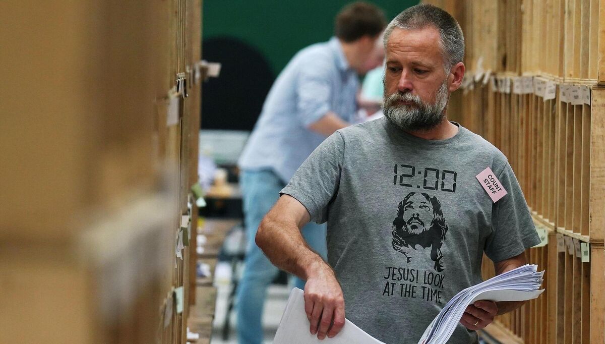 Cian O'Connor's novelty T-shirt from the local elections. File picture: Brian Lawless /PA Wire Cian O'Connor's novelty T-shirt from the local elections. File picture: Brian Lawless /PA Wire