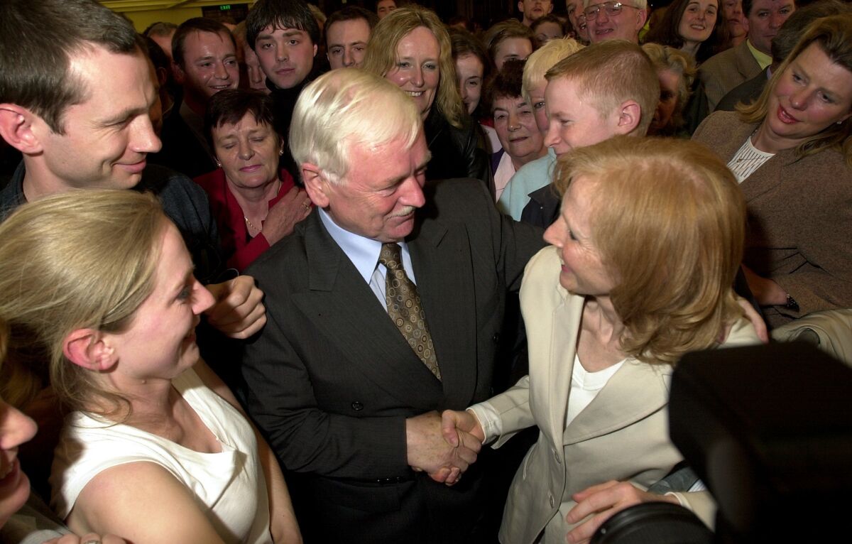 John Dennehy and Kathy Sinnott after the famous recount of 2002. Picture: Gerard McCarthy John Dennehy and Kathy Sinnott after the famous recount of 2002. Picture: Gerard McCarthy