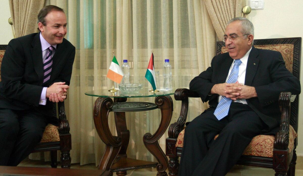 Then foreign affairs minister Micheál Martin visiting prime minister of the Palestinian Authority Salaam Fayyad in Ramallah, in 2008. Others who had served as ministers chose to walk away after Fianna Fáil's 2011 drubbing, but Martin stayed on. Then foreign affairs minister Micheál Martin visiting prime minister of the Palestinian Authority Salaam Fayyad in Ramallah, in 2008. Others who had served as ministers chose to walk away after Fianna Fáil's 2011 drubbing, but Martin stayed on.