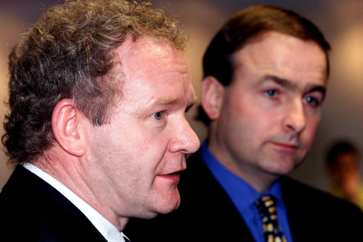 Then education ministers Martin McGuinness and Micheál Martin meeting on December 9, 1999. Picture: Paul Faith/PA Then education ministers Martin McGuinness and Micheál Martin meeting on December 9, 1999. Picture: Paul Faith/PA