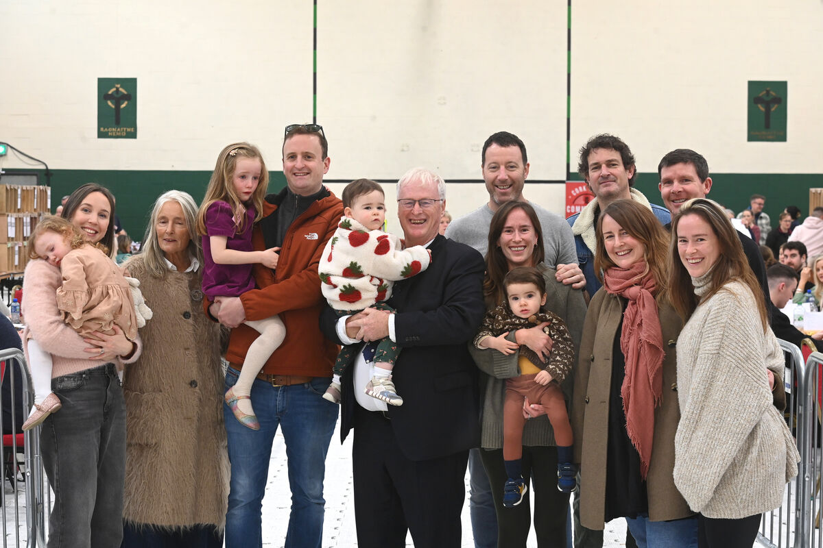 Outgoing returning officer Martin Harvey with his family at the general election count centre in Cork. Picture: Larry Cummins Outgoing returning officer Martin Harvey with his family at the general election count centre in Cork. Picture: Larry Cummins