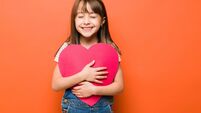 Cute little girl in love