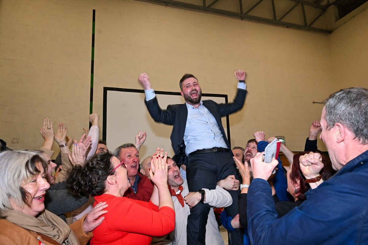 Labour’s Eoghan Kenny celebrates being elected. Picture: Chani Anderson Labour’s Eoghan Kenny celebrates being elected. Picture: Chani Anderson
