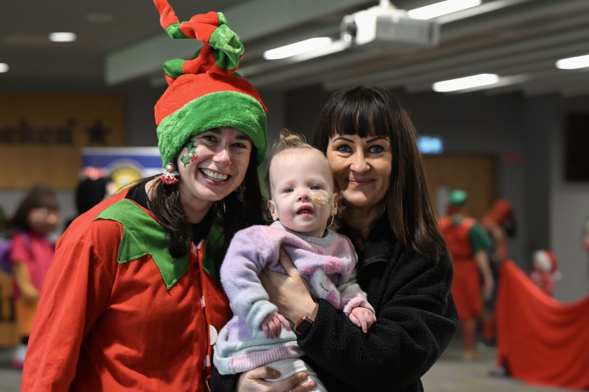 Olivia O’Keeffe, 20 months, and Kelly Hurton with Elaine the Elf. Olivia O’Keeffe, 20 months, and Kelly Hurton with Elaine the Elf.