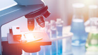 Science Chemical medical research lab with Microscope.