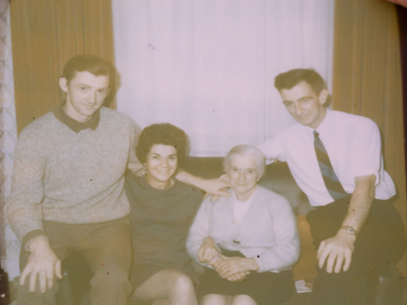 Frank O'Neill, his sister Nancy, mum Bridget 'Bridie' and brother Jack. Frank says: 'I used to go down the town with my mother. People would be stopping to ask her if there was 'any news on the young fella’ and she would be crying. The woman next door to our house, she said she would wake up at night listening to my mother crying.' Picture: Patrick Browne Frank O'Neill, his sister Nancy, mum Bridget 'Bridie' and brother Jack. Frank says: 'I used to go down the town with my mother. People would be stopping to ask her if there was 'any news on the young fella’ and she would be crying. The woman next door to our house, she said she would wake up at night listening to my mother crying.' Picture: Patrick Browne