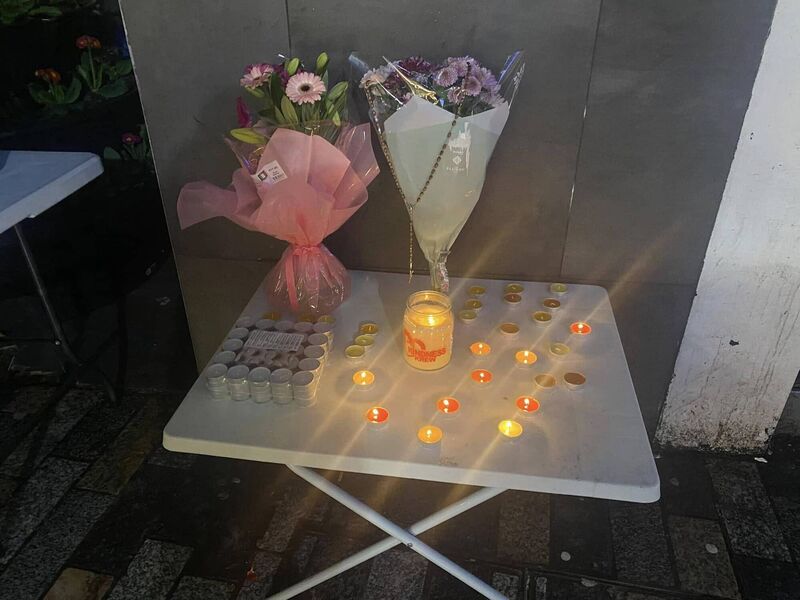 A candle light vigil set up by the Kindness Crew in Cork City for Vanessa O'Callaghan. A candle light vigil set up by the Kindness Crew in Cork City for Vanessa O'Callaghan.