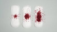 menstruation sanitary napkin glitter concept