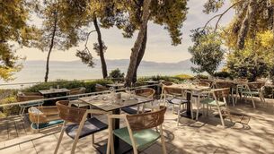 <p>Alfresco dining/snacking amenities at Club Med Gregolimano. </p>